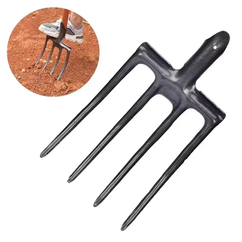 Spade Digging Fork - 4갈퀴 탄소강 농업용 삽, 정원용 삽,