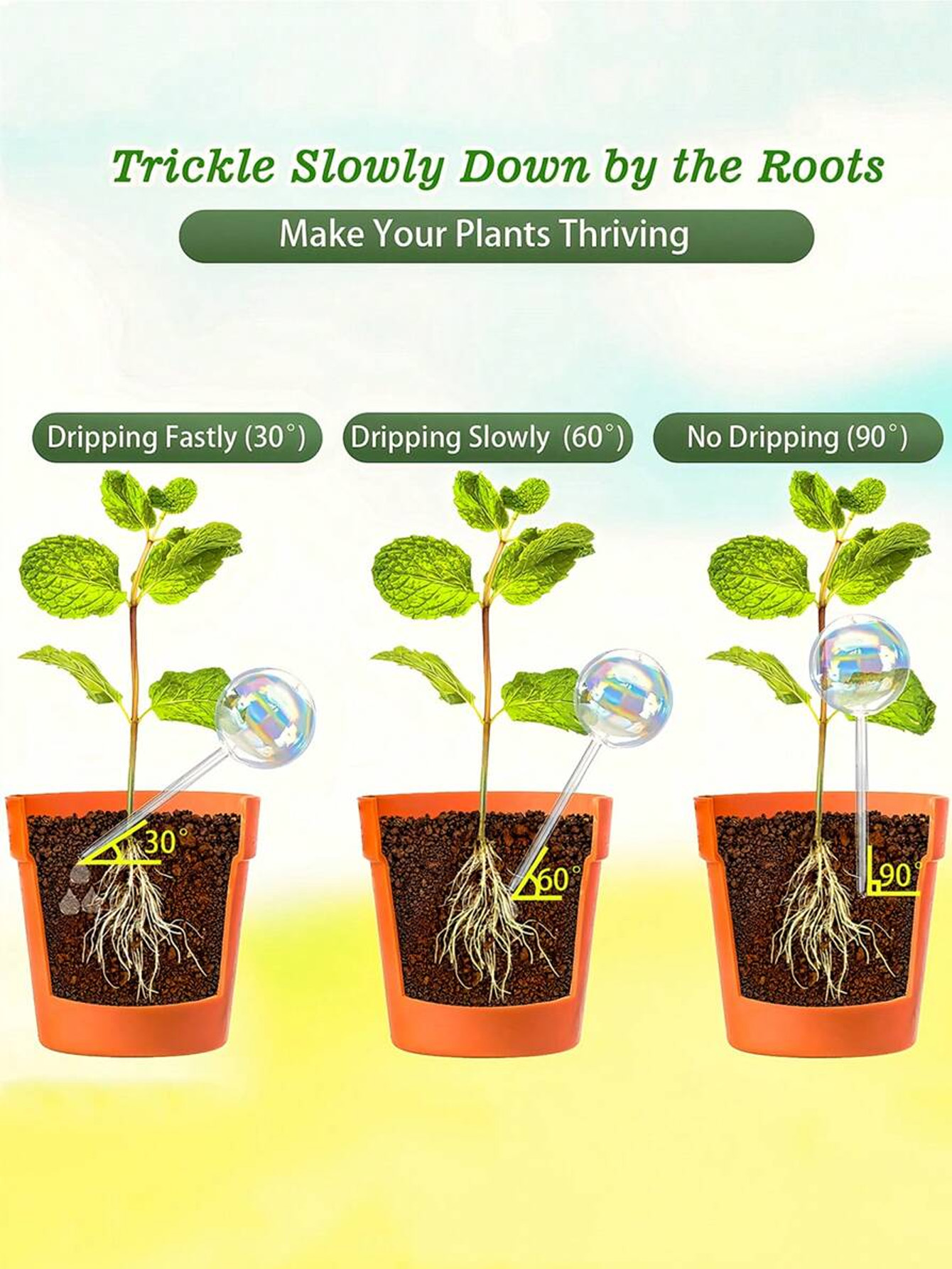 무지개색 그라데이션 자동 급수 스프링클러, 레이저로 디 - Automatic Plant Waterer 리뷰 및 가격