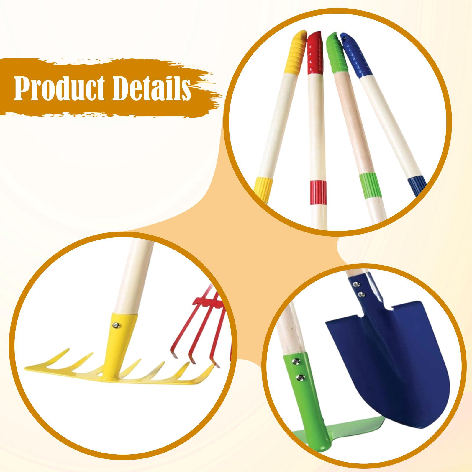 어린이용 미니 정원 도구 세트: 탄소강으로 제작된 갈퀴 - Gardening Tools Girls 리뷰 및 가격